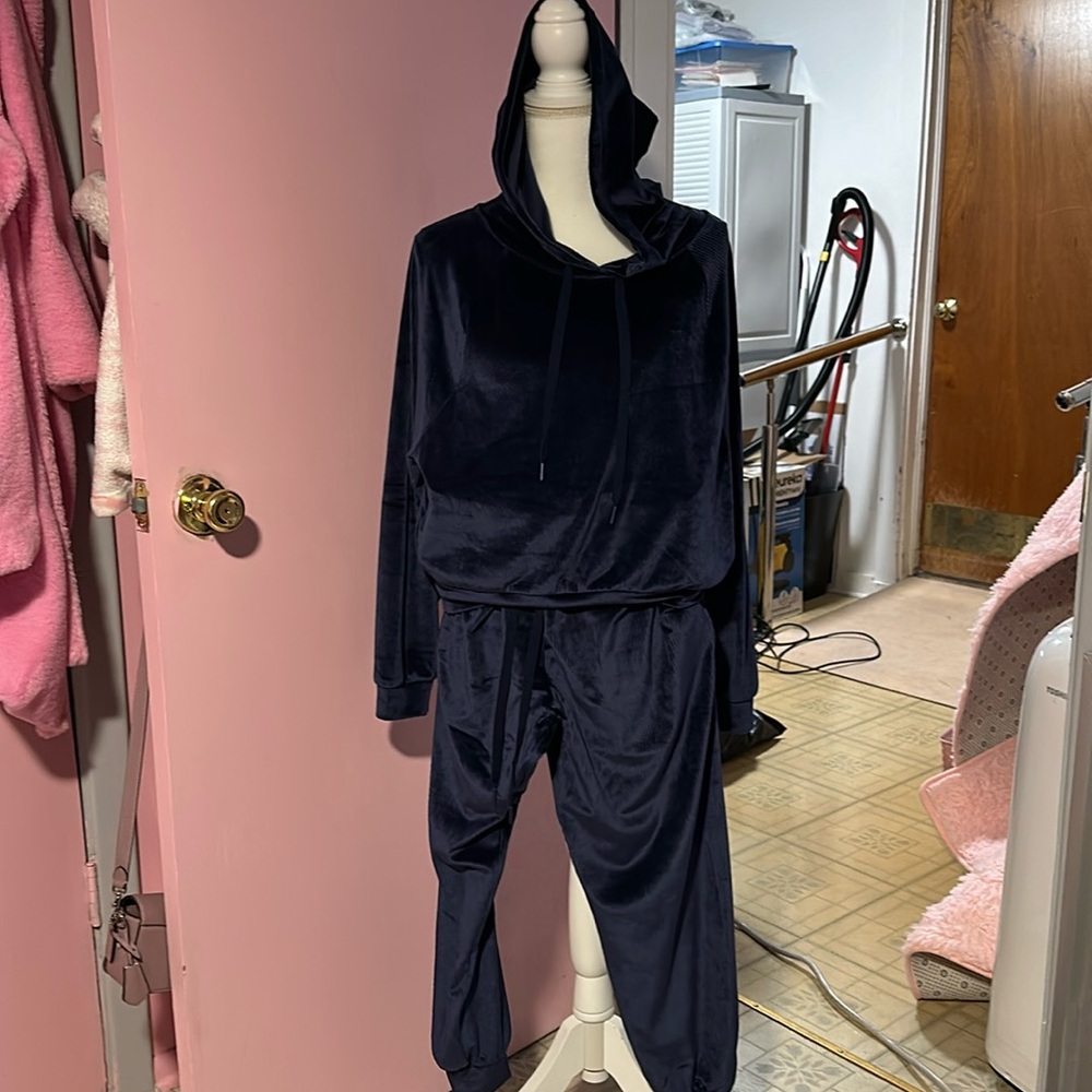 Victoria Secrets ribbed hoodie and pants. Brand new but no tags.